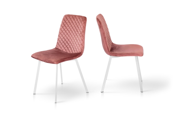 Стілець Некст, білий/пудровий