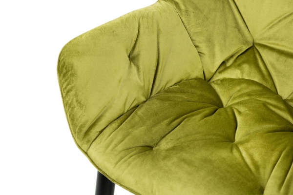 Крісло Парадіз HC-R18, чорний/велюр оливковий