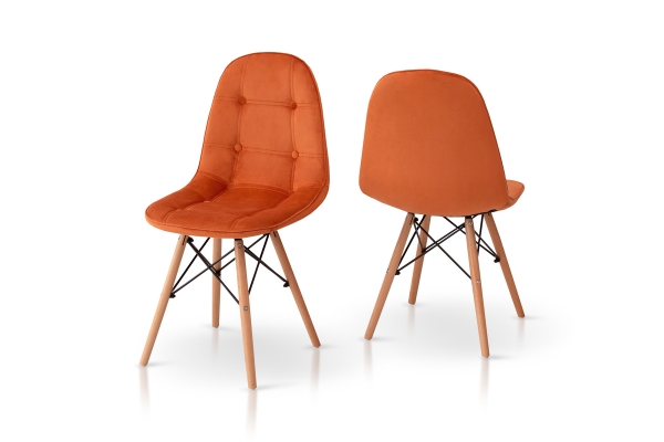 Стілець ДЖАСТІН, велюр гірчичний