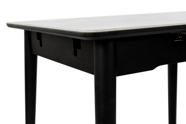 Стіл Нептун 95/125*70 чорний/керам бетон