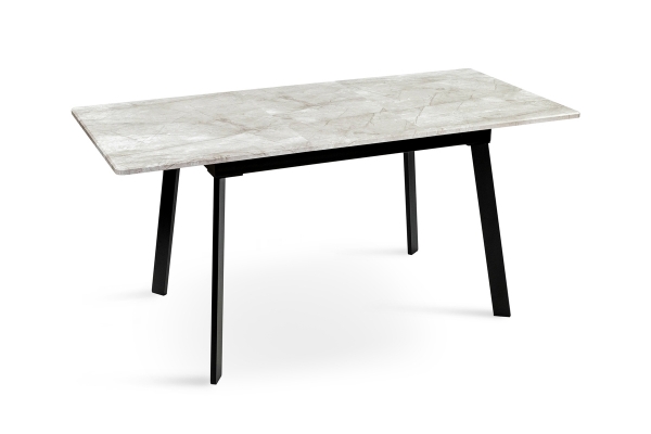 Стіл Етна 120(+40)*75 чорний метал/базальт