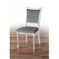 Стілець Сицилія, білий+срібна патина
