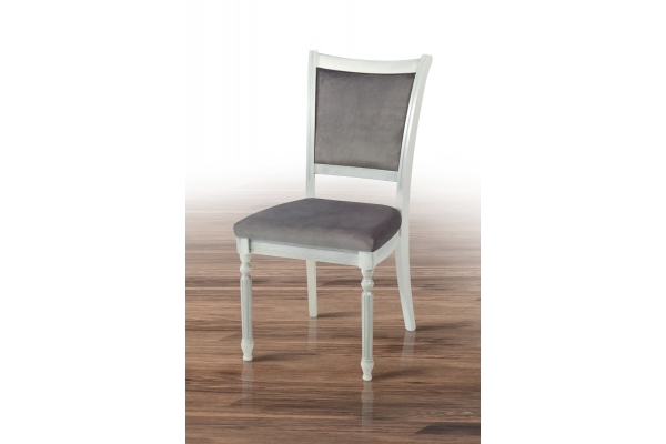 Стілець Сицилія, білий+срібна патина