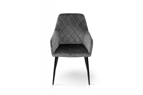 Стілець Томас XS-2836, чорний/велюр сірий