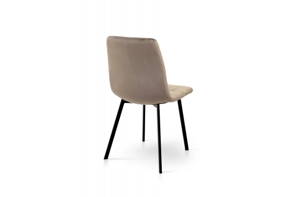 Стілець Авері чорний/велюр мокрий пісок Bluvel-40