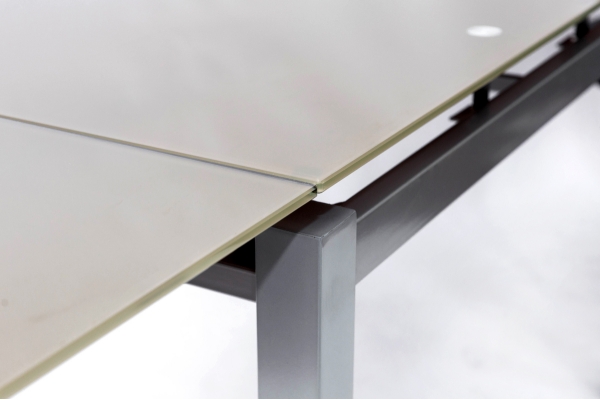 Стіл Венді XS-1025, 80/130*65, кавовий (скло)