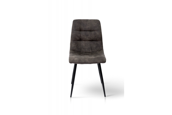 Стілець Чілі (круглий) чорний/мкфібра графіт PK-04