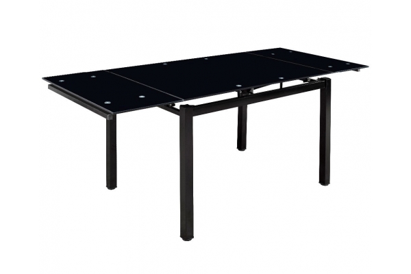 Стіл Венді XS-1025, 80/130*65, чорний (скло)