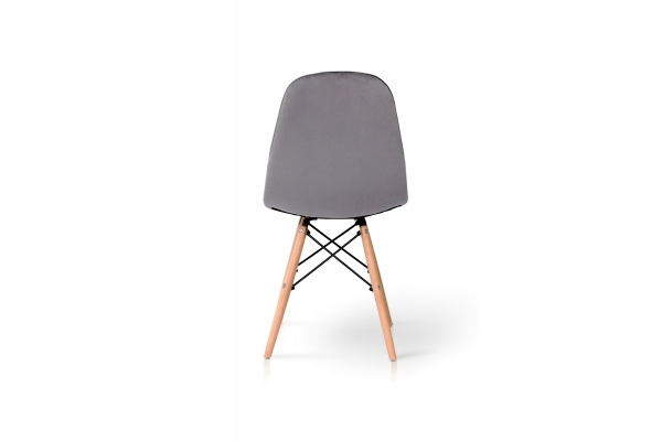 Стілець ДЖАСТІН, велюр сірий