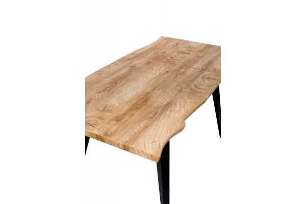 Стіл Лагуна, 120(+40)*80, чорний/штучний шпон MDF