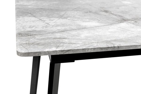 Стіл Етна 120(+40)*75 чорний метал/базальт