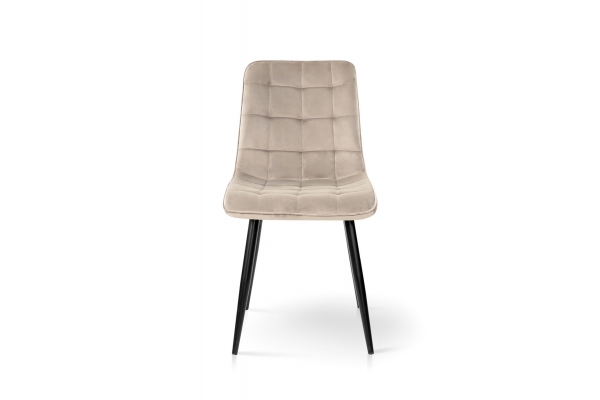 Стілець Віллі чорний/велюр бежевий