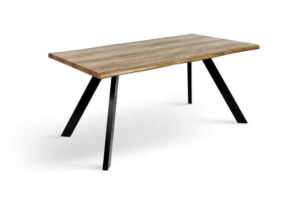 Стіл Метрополь, (160*90), чорний/штучний шпон MDF