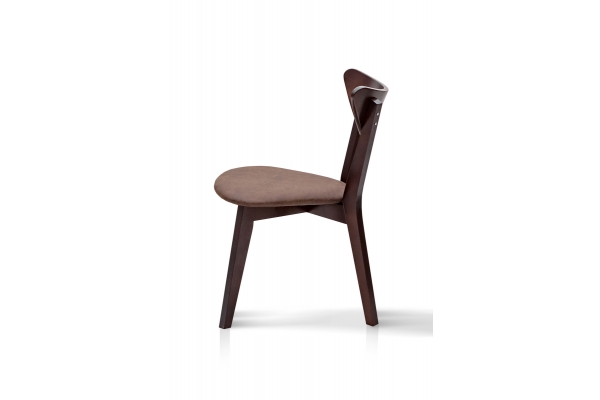 Стілець Лукас м'який, горіх темн/коричнева ткан