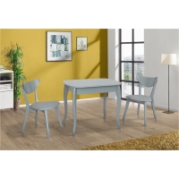 Стол обеденный Кантри (930+300)*670, серый/серый