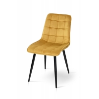 Стул Вилли черный / велюр карри