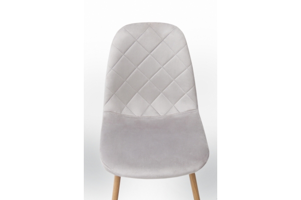 Стілець Ембер-L, термо/велюр світло-сірий