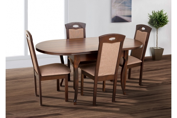 Стіл обідній Твіст (1260+340)*810, горіх темн.