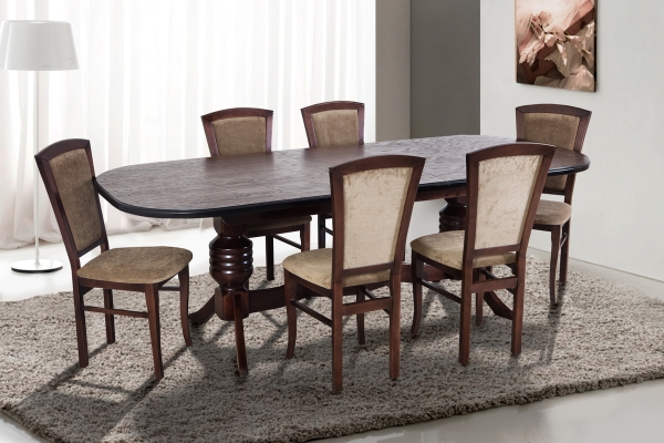 Стіл обідній Гетьман (200+2*40 )/100, горіх