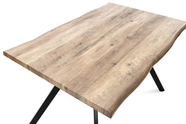 Стіл Метрополь, (120*80), чорний/штучний шпон MDF