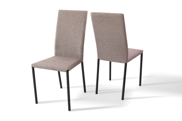 Стілець Соло, метал чорний/ тканина коричнева