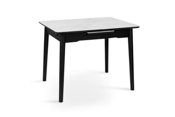 Стіл Нептун 95/125*70 чорний/керам бетон