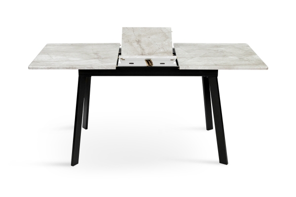 Стіл Етна 120(+40)*75 чорний метал/базальт