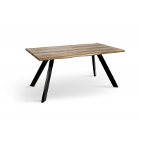 Стол Метрополь, (160*90), черный/искусственный шпон MDF