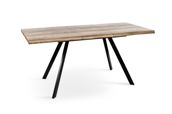 Стіл Метрополь (120+40*80), чорний/штучний шпонMDF