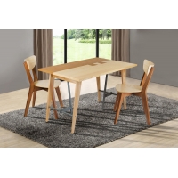 Стіл  Дублін (120/75) каркас натур/столеш горіх---