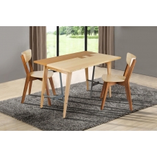 Стіл  Дублін (120/75) каркас натур/столеш горіх---