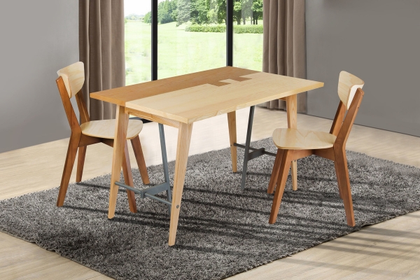 Стіл Дублін (120/75) каркас натур/столеш горіх---