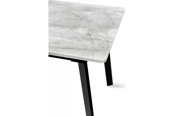 Стіл Етна 120(+40)*75 чорний метал/базальт