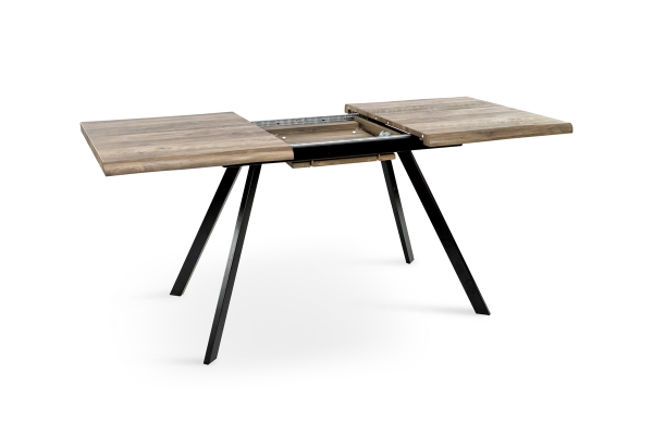 Стіл Метрополь (120+40*80), чорний/штучний шпонMDF