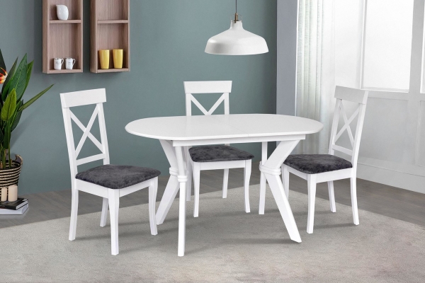 Стіл обідній Брайтон (1290+340)*810, білий