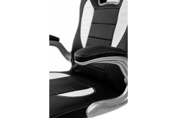 Крісло геймерське Плей, чорний/білий
