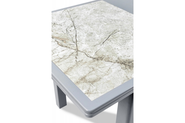 Стол обеденный Керамик (1220+380)*740, серый