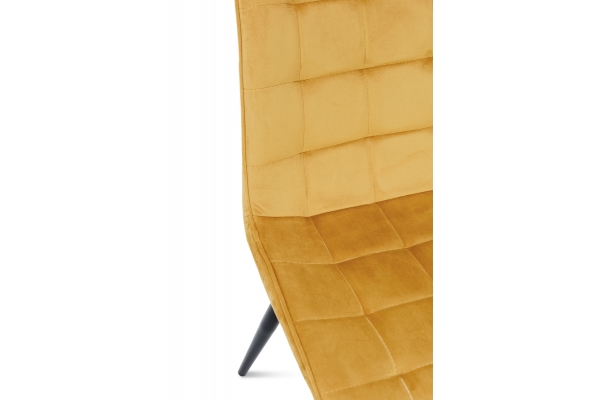 Стілець Віллі чорний /велюр карі