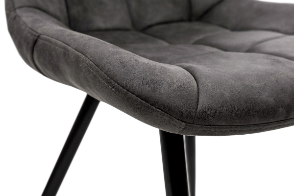Стілець Крокус чорний / мікрофібра сірий кварц