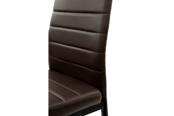 Стул Рио, черный/кожзам темный шоколад