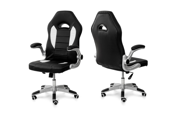 Крісло геймерське Плей, чорний/білий