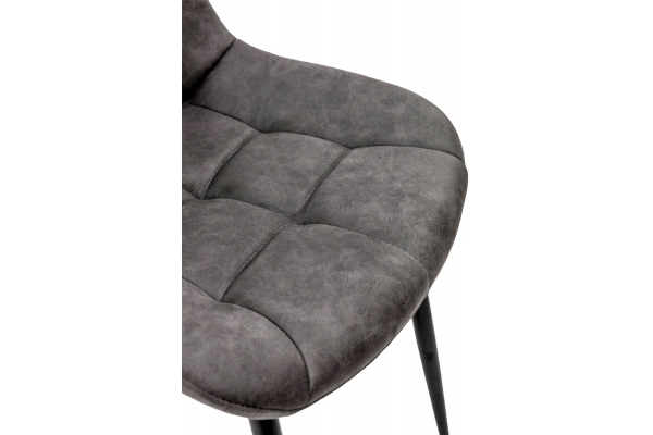 Стілець Крокус чорний / мікрофібра сірий кварц