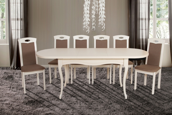 Стол обеденный Оливер (1500+500)*845, беж.---