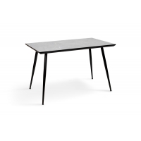 Стіл Торнадо, 120*70, чорний/MDF сірий бетон