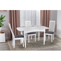 Стіл обідній Поло (1080+320)*730, білий