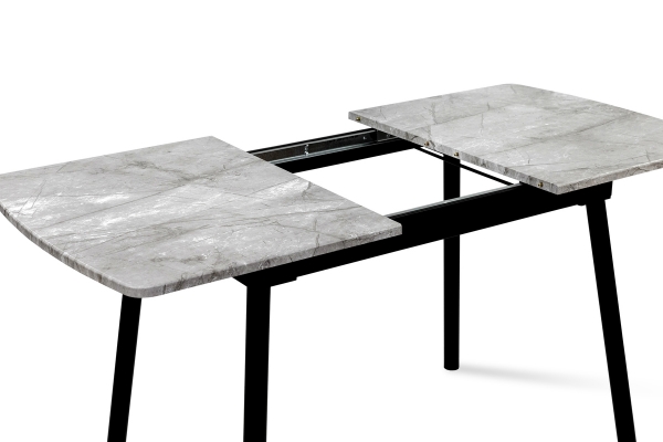 Стіл Соло 110(+35)*70 чорний метал/базальт