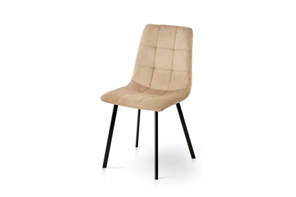 Стілець Ментос чорний/ велюр бежевий