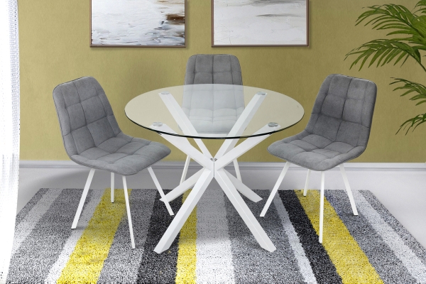 Стіл Джин XS-1298, (D=100), білий