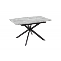 Стол Ричард 140(+40)*85 черный металл/базальт