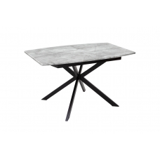 Стіл Річард 140(+40)*85 чорний метал/базальт